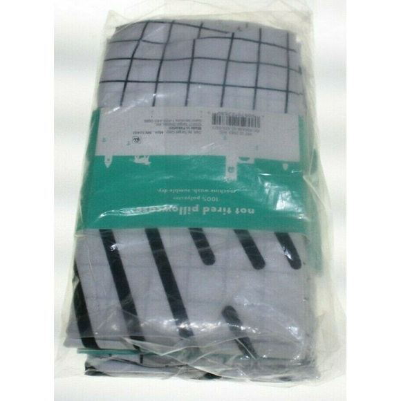 NIP Black & White Standard Pillowcase Set "I'm Not Tired" by Pillowfort - Picture 2 of 3